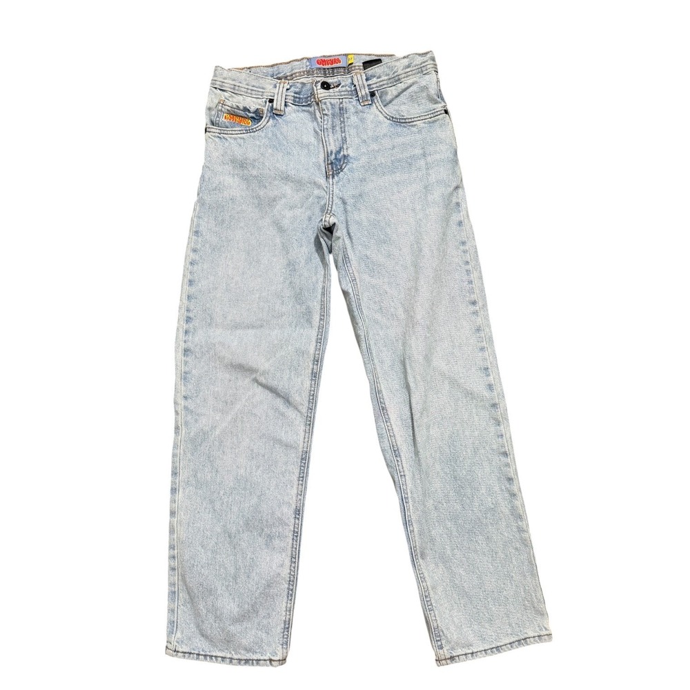 Empyre Light Wash Loose Fit Skate Jeans Blue Denim Retro 90s Style Youth Size 25